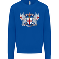 London Coat of Arms England St Georges Day Mens Sweatshirt Jumper Royal Blue