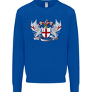 London Coat of Arms England St Georges Day Mens Sweatshirt Jumper Royal Blue