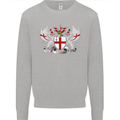 London Coat of Arms England St Georges Day Mens Sweatshirt Jumper Sports Grey