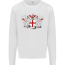 London Coat of Arms England St Georges Day Mens Sweatshirt Jumper White