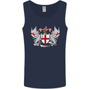 London Coat of Arms England St Georges Day Mens Vest Tank Top Navy Blue