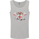 London Coat of Arms England St Georges Day Mens Vest Tank Top Sports Grey