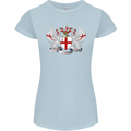 London Coat of Arms England St Georges Day Womens Petite Cut T-Shirt Light Blue