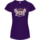 London Coat of Arms England St Georges Day Womens Petite Cut T-Shirt Purple