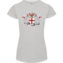 London Coat of Arms England St Georges Day Womens Petite Cut T-Shirt Sports Grey