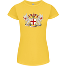 London Coat of Arms England St Georges Day Womens Petite Cut T-Shirt Yellow
