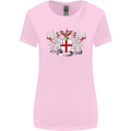 London Coat of Arms England St Georges Day Womens Wider Cut T-Shirt Light Pink
