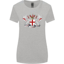 London Coat of Arms England St Georges Day Womens Wider Cut T-Shirt Sports Grey