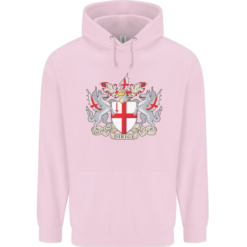 London Coat of Arms St Georges Day England Childrens Kids Hoodie Light Pink