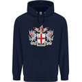 London Coat of Arms St Georges Day England Childrens Kids Hoodie Navy Blue