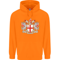 London Coat of Arms St Georges Day England Childrens Kids Hoodie Orange