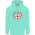 London Coat of Arms St Georges Day England Childrens Kids Hoodie Peppermint