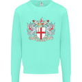 London Coat of Arms St Georges Day England Kids Sweatshirt Jumper Peppermint