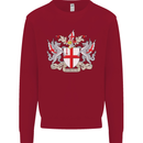 London Coat of Arms St Georges Day England Kids Sweatshirt Jumper Red
