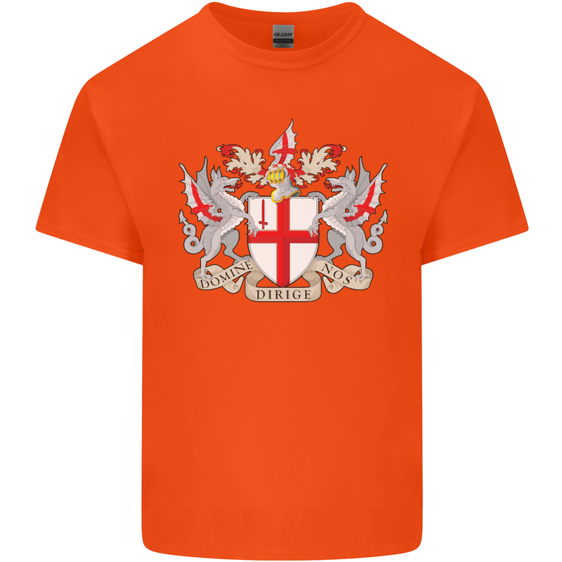 London Coat of Arms St Georges Day England Kids T-Shirt Childrens Orange