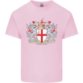 London Coat of Arms St Georges Day England Mens Cotton T-Shirt Tee Top Light Pink