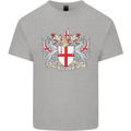 London Coat of Arms St Georges Day England Mens Cotton T-Shirt Tee Top Sports Grey