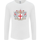 London Coat of Arms St Georges Day England Mens Long Sleeve T-Shirt White