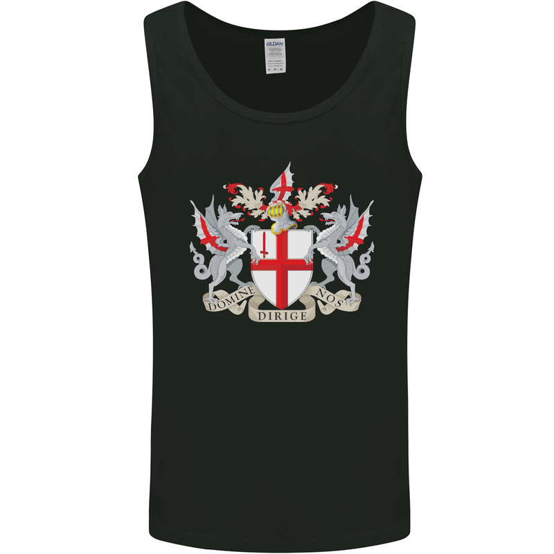 London Coat of Arms St Georges Day England Mens Vest Tank Top Black
