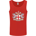 London Coat of Arms St Georges Day England Mens Vest Tank Top Red