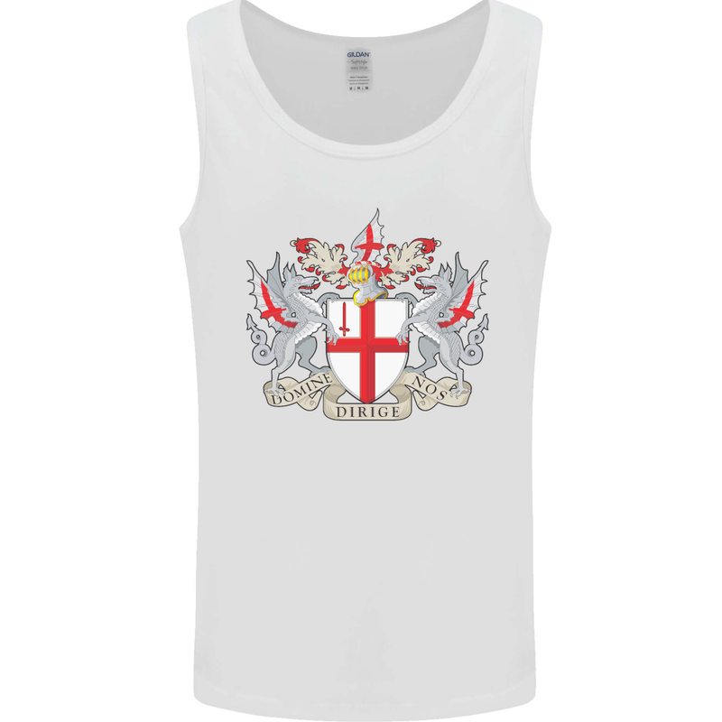 London Coat of Arms St Georges Day England Mens Vest Tank Top White