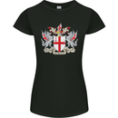 London Coat of Arms St Georges Day England Womens Petite Cut T-Shirt Black