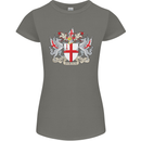 London Coat of Arms St Georges Day England Womens Petite Cut T-Shirt Charcoal