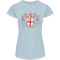 London Coat of Arms St Georges Day England Womens Petite Cut T-Shirt Light Blue