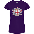 London Coat of Arms St Georges Day England Womens Petite Cut T-Shirt Purple