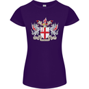 London Coat of Arms St Georges Day England Womens Petite Cut T-Shirt Purple