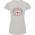 London Coat of Arms St Georges Day England Womens Petite Cut T-Shirt Sports Grey
