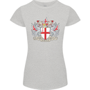 London Coat of Arms St Georges Day England Womens Petite Cut T-Shirt Sports Grey