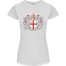 London Coat of Arms St Georges Day England Womens Petite Cut T-Shirt White