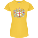 London Coat of Arms St Georges Day England Womens Petite Cut T-Shirt Yellow