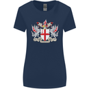 London Coat of Arms St Georges Day England Womens Wider Cut T-Shirt Navy Blue