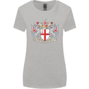 London Coat of Arms St Georges Day England Womens Wider Cut T-Shirt Sports Grey