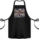 London Rock Gig Retro Guitar Flyer Cotton Apron 100% Organic Black
