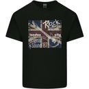 London Rock Gig Retro Guitar Flyer Mens Cotton T-Shirt Tee Top Black