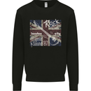 London Rock Gig Retro Guitar Flyer Mens Sweatshirt Jumper Black
