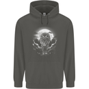 Lone Wolf In the Moonlight Childrens Kids Hoodie Storm Grey