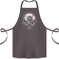Lone Wolf In the Moonlight Cotton Apron 100% Organic Dark Grey