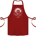 Lone Wolf In the Moonlight Cotton Apron 100% Organic Maroon