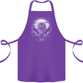Lone Wolf In the Moonlight Cotton Apron 100% Organic Purple