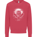 Lone Wolf In the Moonlight Kids Sweatshirt Jumper Heliconia