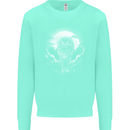 Lone Wolf In the Moonlight Kids Sweatshirt Jumper Peppermint
