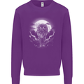 Lone Wolf In the Moonlight Kids Sweatshirt Jumper Purple
