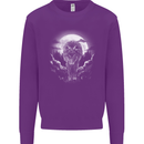 Lone Wolf In the Moonlight Kids Sweatshirt Jumper Purple