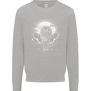 Lone Wolf In the Moonlight Kids Sweatshirt Jumper Sports Grey