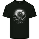 Lone Wolf In the Moonlight Kids T-Shirt Childrens Black