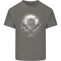 Lone Wolf In the Moonlight Kids T-Shirt Childrens Charcoal